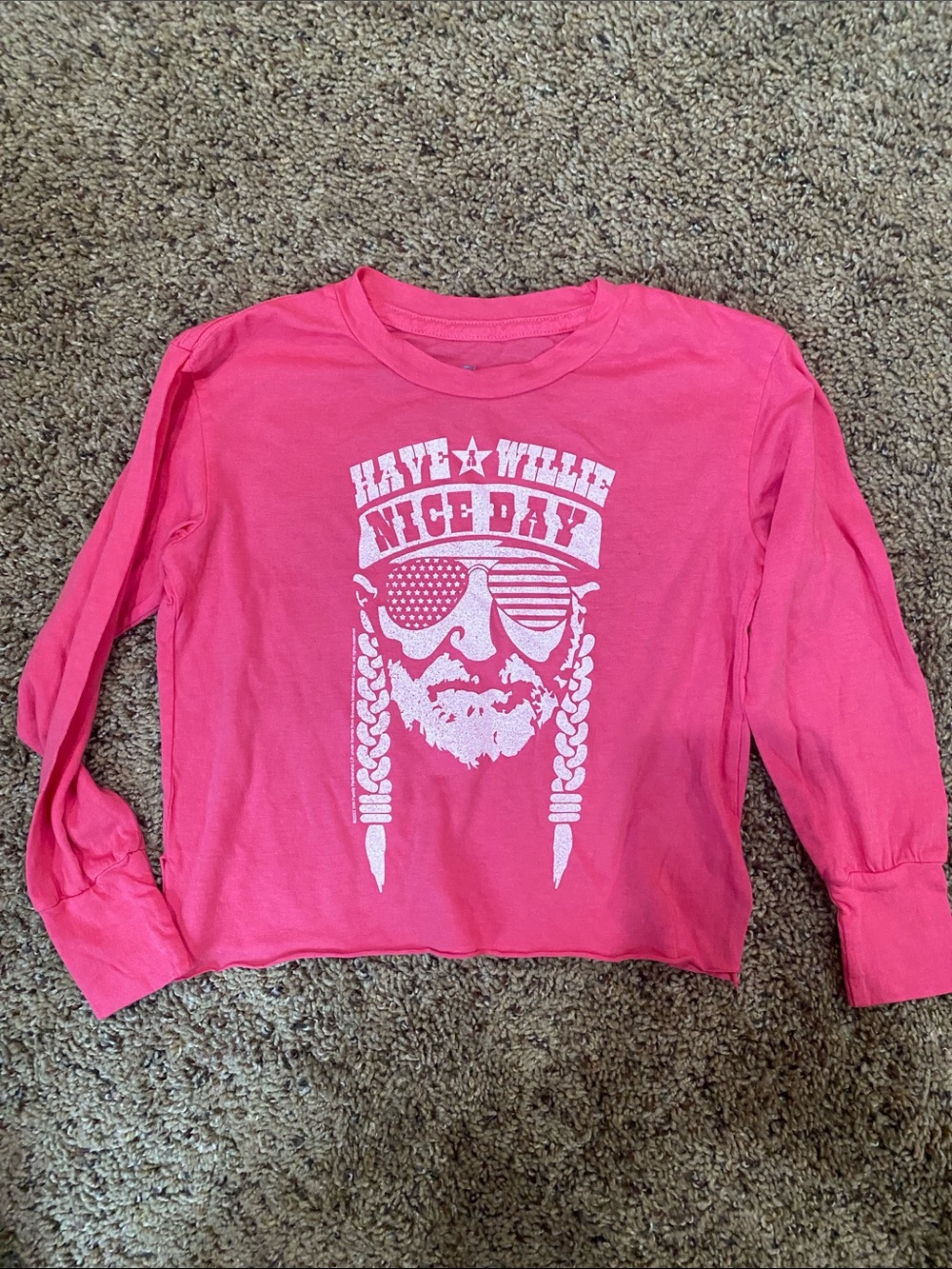 Rowdy Sprout Hot Pink Long-Sleeve Graphic Tee